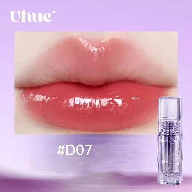Uhue Lip Gloss Moisturizing Hydrating Glass Lip Glaze Crystal Fruit Nourishing Lipstick for Women Lipstick Makeup Cosmetics