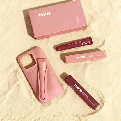 Phone Case for IPhone 15 16 14 13 12 11 Pro Max Plus 17 Air Lip Gloss Holder Silicone Shockproof Cover with Box and Lipstick.