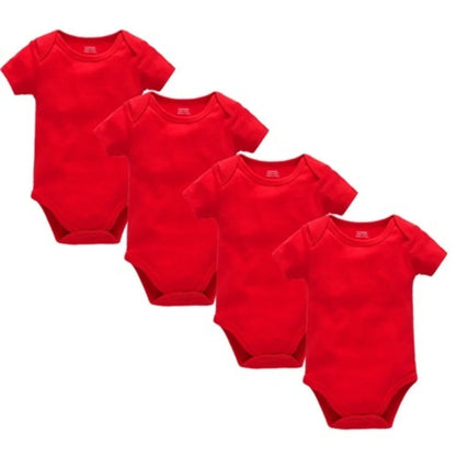 Kavkas 4 Teile/los Baby Mädchen Jungen Body 0-24 Monate Kurzarm 100 % Baumwolle Solide Weiß Neugeborene Kleidung.