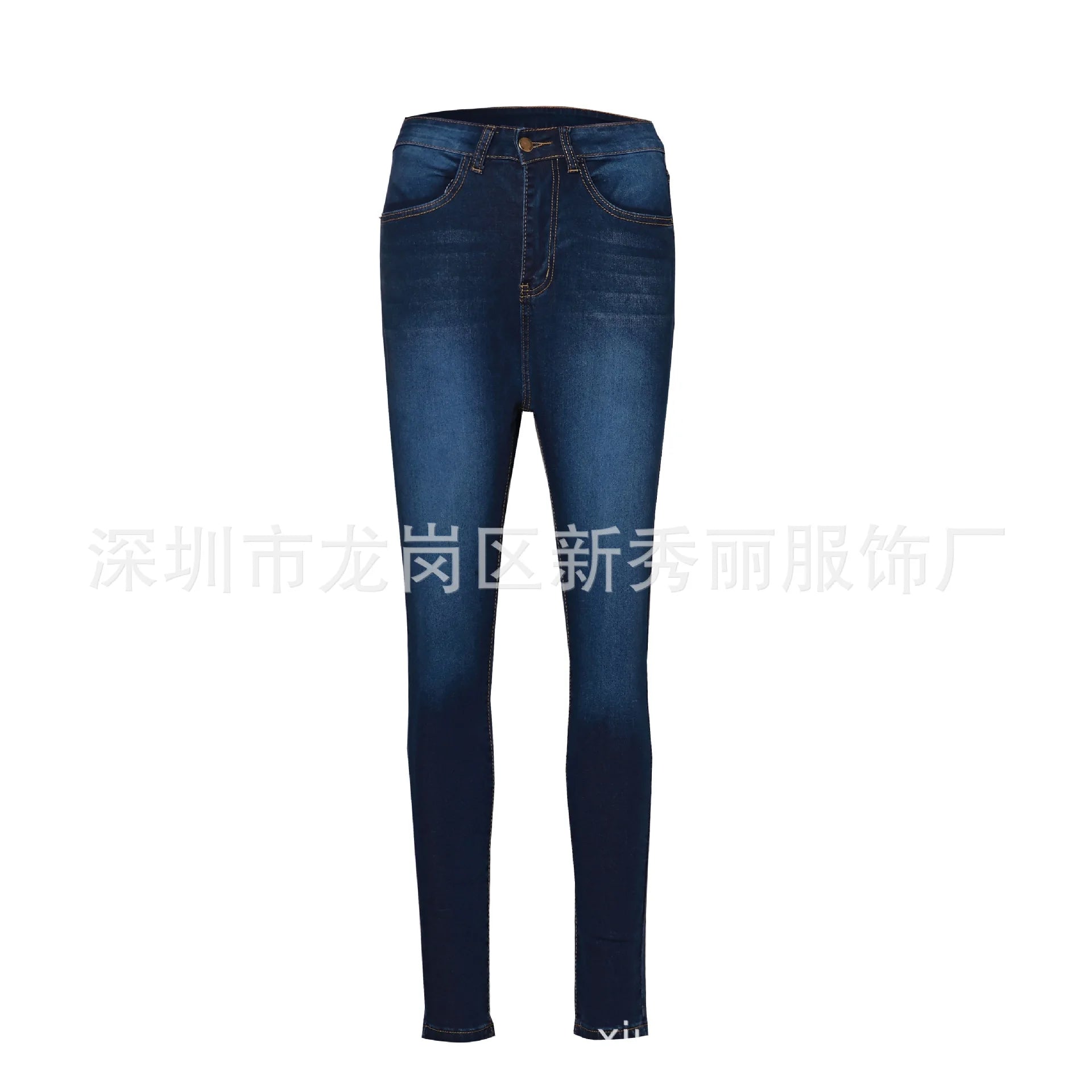 Women High Waist Stretch Hip Lift Denim Skinny Pants Jeans Full Length Sexy Slim Bleachded Solid Color Pants.