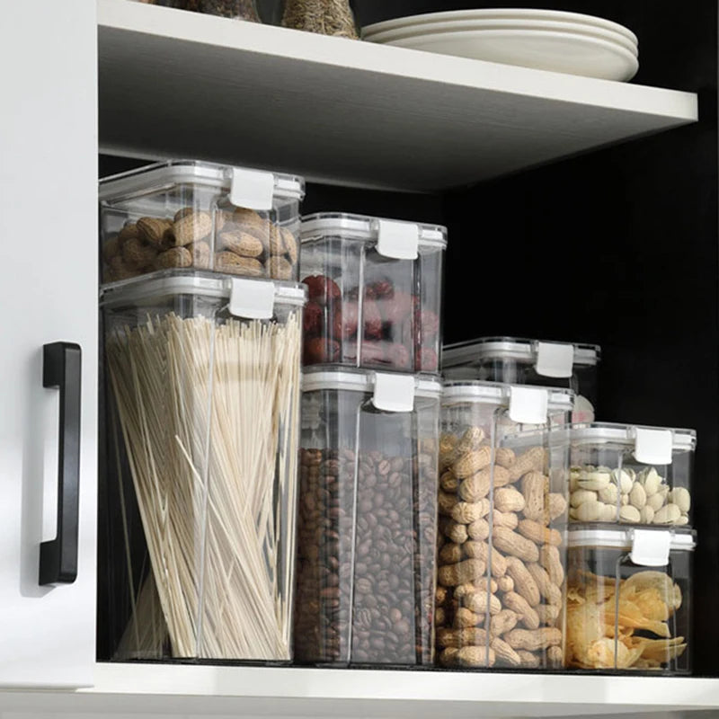 2/4Pcs Sealed Jars Set Grain Coffee Beans Sealed Container Plastic Kitchen Fresh-keeping Box Moisture-proof Storage Boxes Set.