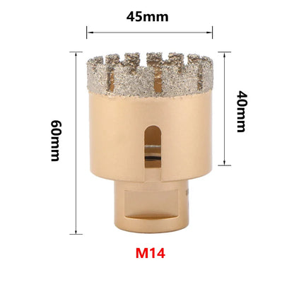 6mm-120mm M14 Gewinde Gelötete Diamantkernbohrer Lochsäge Keramikfliesen Granit Marmor Lochöffner Werkzeuge Trockenbohrer