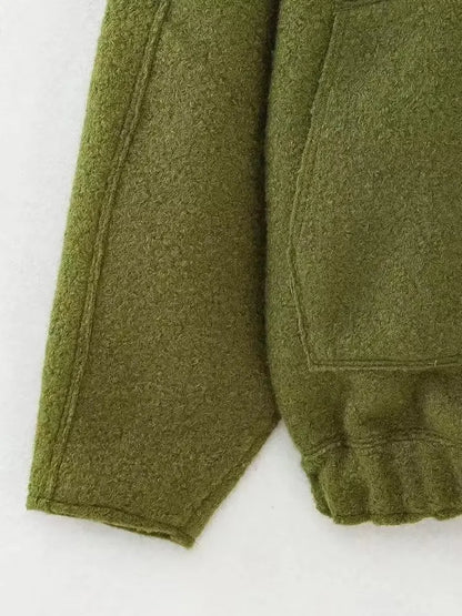 TRAFZR Damenjacken Frühling 2023, elegantes Fleece, Vintage, neue Oberbekleidung, Langarm, Harajuku, Y2k, Streetwear, Bomberjacken