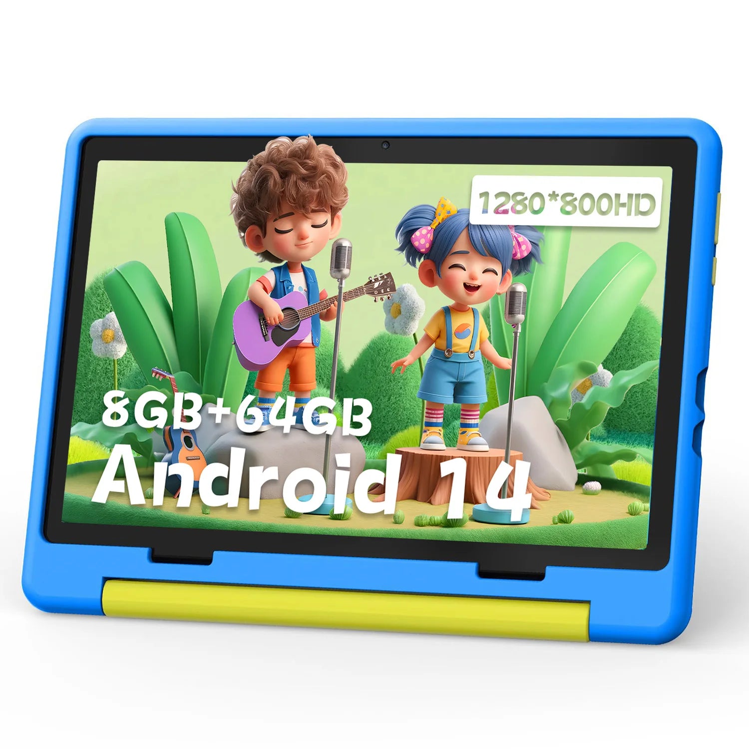 Kid Tablet 10 Inch Android 15 Octa Core 14GB RAM 64GB ROM 128GB Expandable 5000mAh WiFi Bluetooth Children's Gift Kids Software.