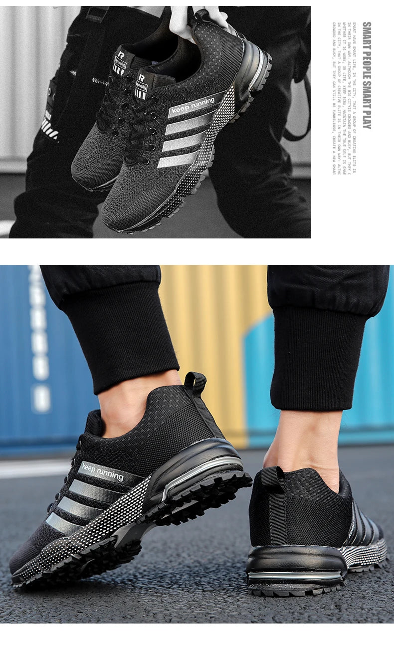 New fashionable plus-size men's casual sports shoes, walking and running shoes, tennis vulcanized men's shoes.