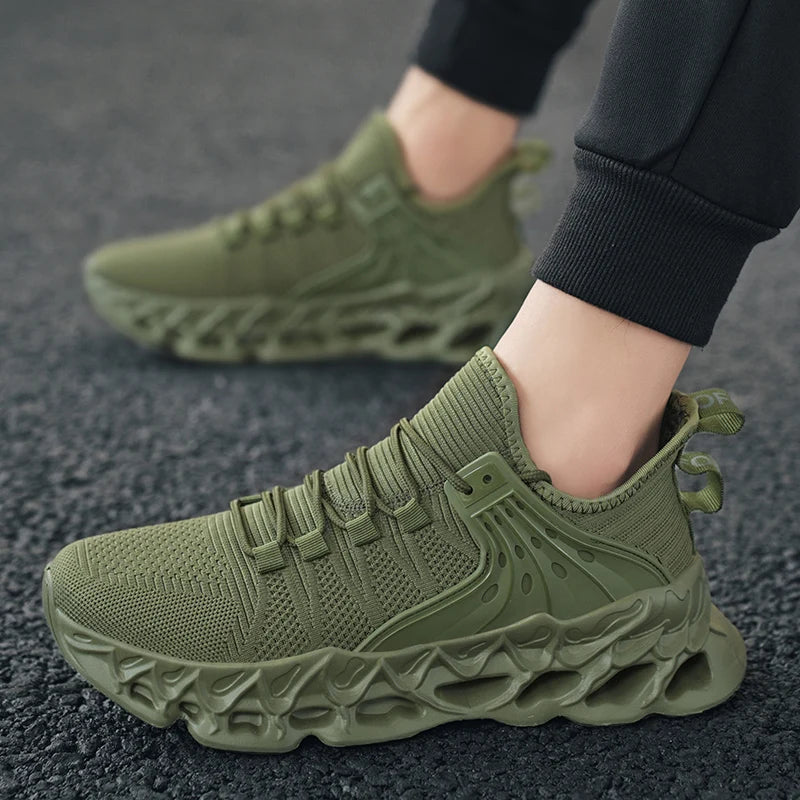 YRZL Men's Athletic Mesh Sneakers Lightweight Comfortable Running Shoes for Men Soft Sole Non Slip Casual Shoes Outdoor Walking.