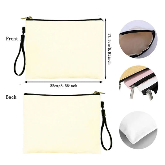 Blank Non Customized Tote Bag Fashion Teacher/Birthday Gift Make up Bags Toilet Kit Cosmetic Bag Mini Makeup Pouch.