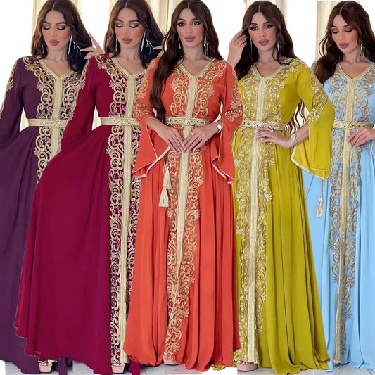 Mesh Stickerei Abaya Frauen Muslimischen Lange Maxi Kleider Oman Türkei Arabisch Kaftan Eid Party Kleid Marokko Abend Jalabiya Vestidos
