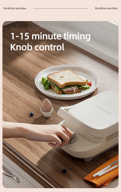 600W Electric Sandwich Maker Waffle Maker Multi-baker Breakfast Machine Toaster Baking Pancake Sandwichera Double Side Heat.