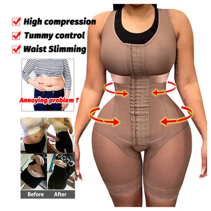 Girdles Shapers Fajas Colombian Corset Sculpting Body Sheath Slimming Bodysuit Tummy Reducing Shapewear Post Surgery Garment.