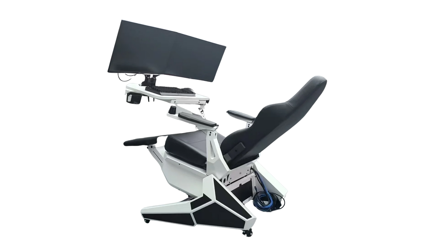 EASE POD PRO Günstiger, bequemer Computer-Cockpit-Zero-Gravity-Stuhl, ergonomischer Stuhl, Arbeitsplatz für 1–2 Monitore