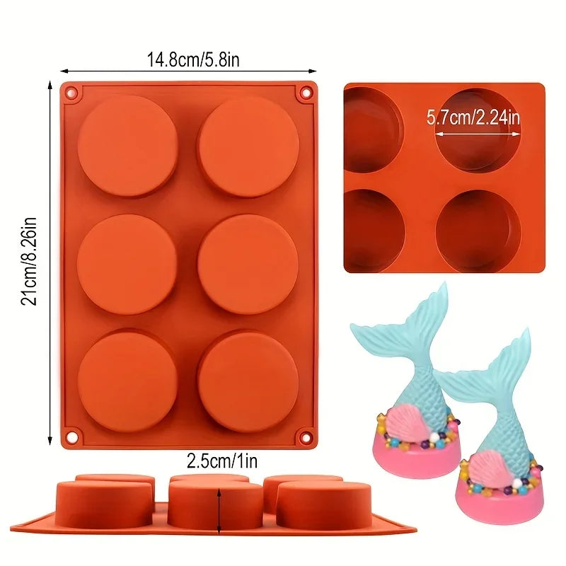 Cylinder Shaped Silicone Mold Soap Mold Chocolate Cookie Covered Sandwich Tool DIY Jelly Pudding Candy Kitchen Cake Baking Pan.