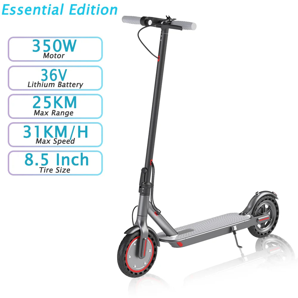 ATSANT Adult Electric Scooter 350W Powerful Motor 36V 25KM Long Range 8.5Inch with Storage Box Smart App Foldable Escooter.
