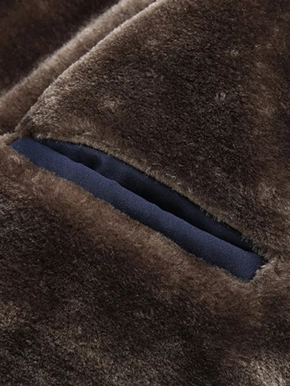 2024 New Men's Padded Cotton Clothing Fashion Casual Solid Color Windproof Lapel Long-Sleeved Jacket Street Beat Men's.