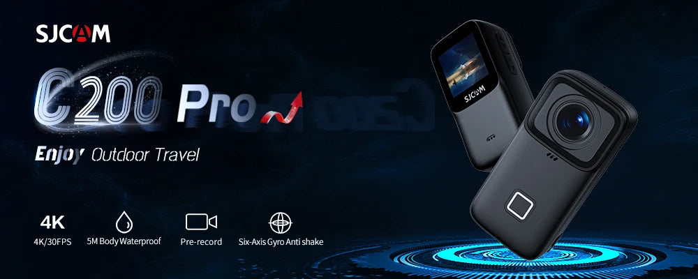 SJCAM C300 4K Action Camera Touch Screen 6-Axis Gyro Stabilization 30m Waterproof 1000+2800mAh Battery 460Min Recording.