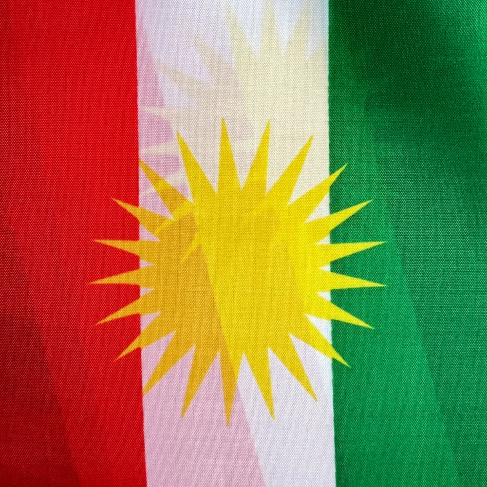 14 x21cm，5/15/50/100pcs， Kurdish hand flag waving National Kurdistan bannerplastic Stick.