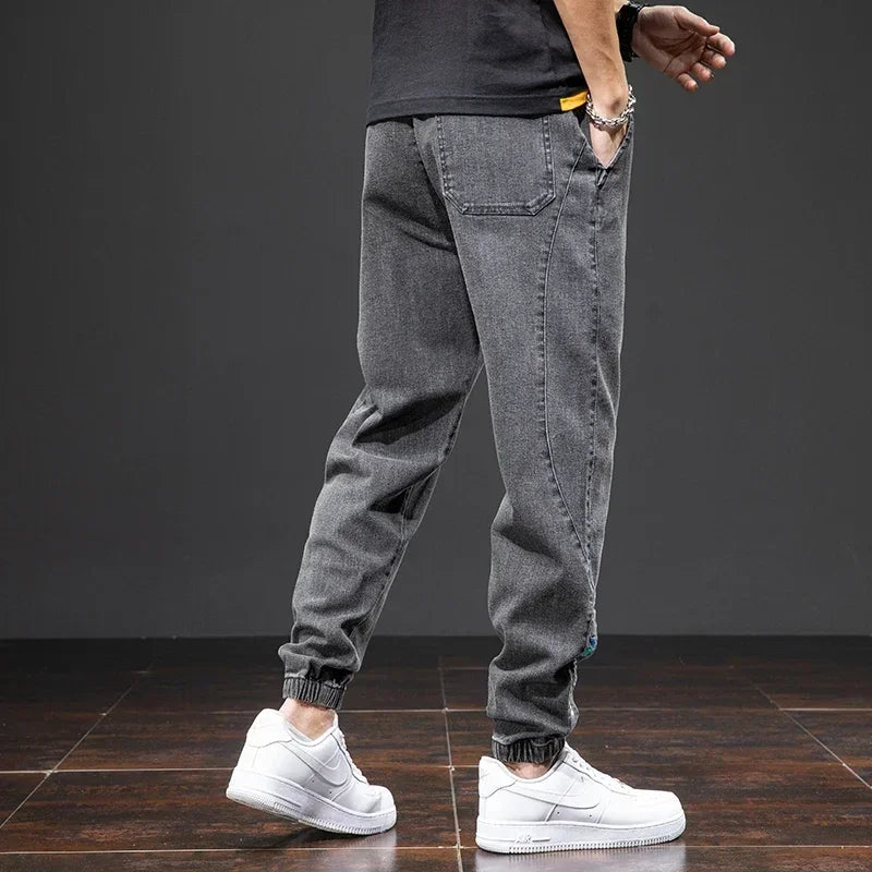 Spring Summer Jeans Men Fashion Tapered Harem Denim Pants Casual Jogger Baggy Jean Trousers Male Plus Size 5XL Streetwear