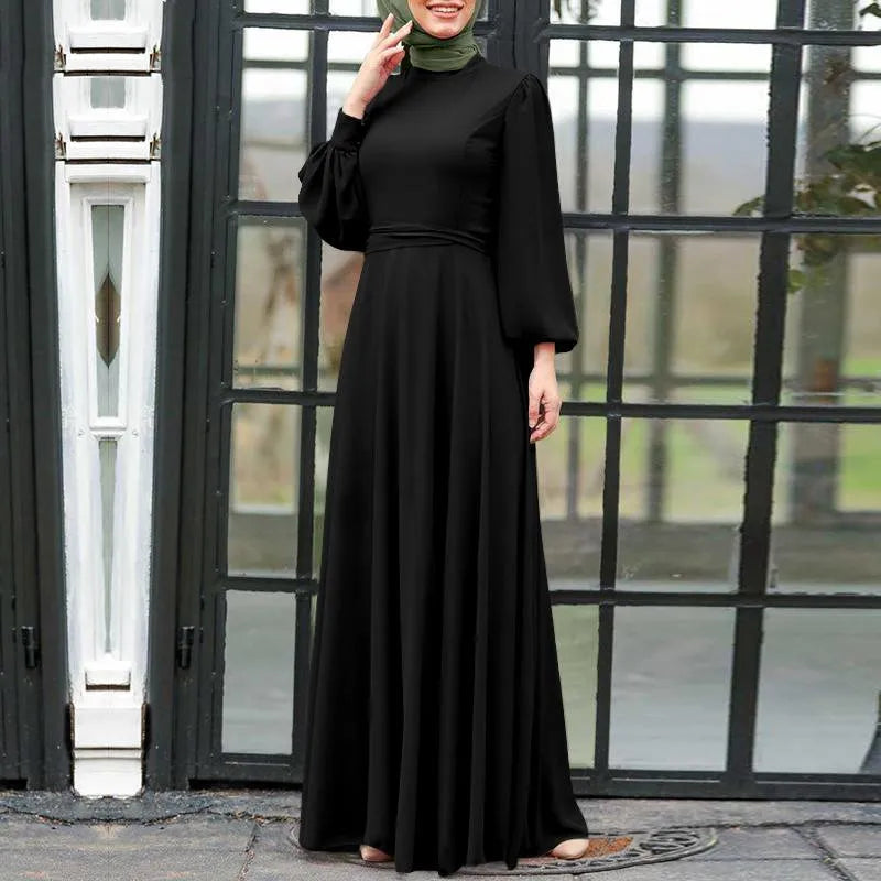 Muslim Women Abaya Long Sleeve Turkish Dresses Women Eid Long Maxi Dress Kaftan Arab Robe Dubai Islamic Clothing Moroccan Kaftan.