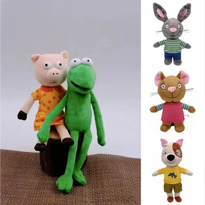 Pip and Posy Plush Toys Rabbit Mouse Pig Frog Stuffed Dolls Kids Educational Plushies Figure Cartoon Pillow Kids Christmas Gifts.