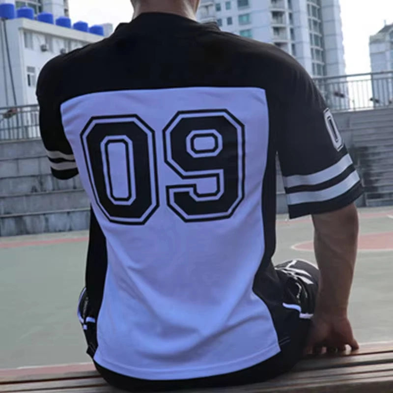 Men's 2024 Summer New Fashionable Sports Quick Drying 3D Printed Number Jersey Oversize Breathable Short Sleeve T-shirts.