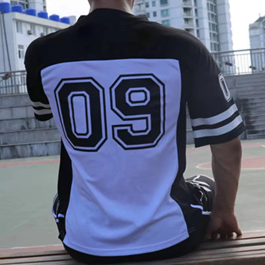 Men's 2024 Summer New Fashionable Sports Quick Drying 3D Printed Number Jersey Oversize Breathable Short Sleeve T-shirts.