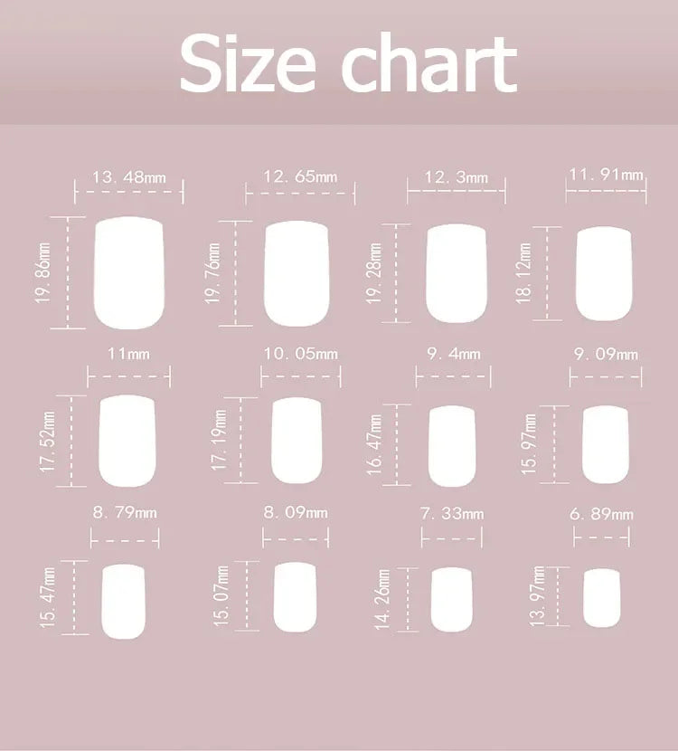 Classic Simple Glossy Solid Color Black Red Blue Green White Short Fake Nails Art False Nails Charm Press on Nails Manicure Tool.