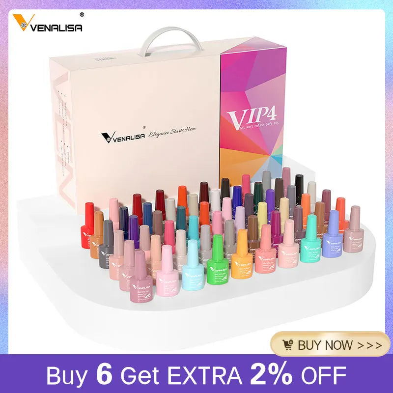 VENALISA VIP4 Kit Nail Gel Polish TPO FREE Full Coverage 36/60 Color Gel Pigment Professional Nail Art Long-lasting Gel Varnish.