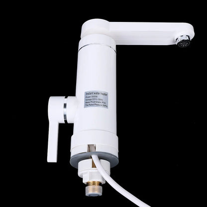 Electric Continuous Heater LED Bathroom Kitchen Instant Warm Water Faucet,360º Rotation Faucet,Single Hand Sink Faucet 3KW