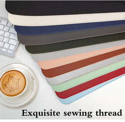 Portable Mouse pad large Gaming Waterproof Non-slip PU Leather Suede Desk Mat Computer Keyboard desk pad Mats white mousepad.