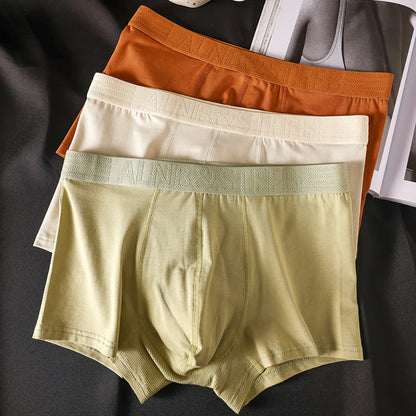 3 Teile/paket 100% Baumwolle Antibakterielle Boxer Hombre Doppel-schicht Atmungsaktive Hygroskopischen U Pouch Unterwäsche Mode männer Höschen