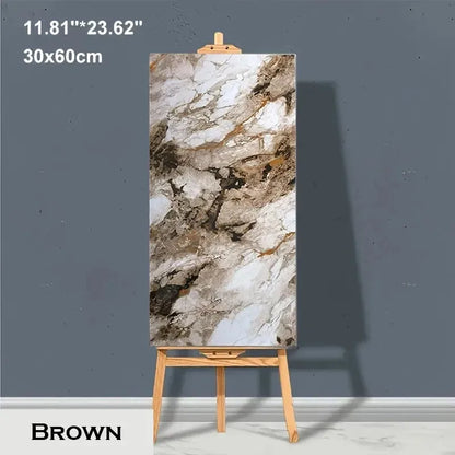 10-20pcs 30x60cm Self-Adhesive Marble PVC Floor Tiles Waterproof Peel Stick Wall Sticker Kitchen Bathroom Removable Home Decor ﻿
