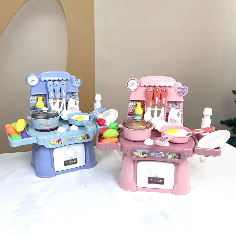Simulated Kitchen Toys Kitchenware Lighting and Sounds Cooking Game Set Children Fun Educational Toy Educational Toys Boys Girls.