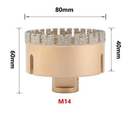 6mm-120mm M14 Gewinde Gelötete Diamantkernbohrer Lochsäge Keramikfliesen Granit Marmor Lochöffner Werkzeuge Trockenbohrer