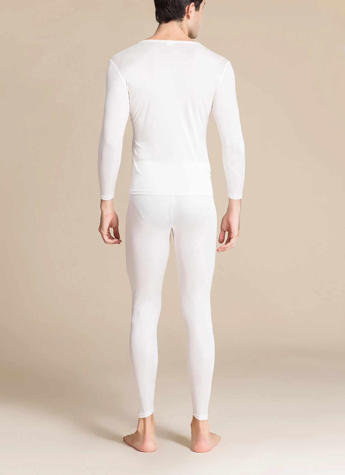 Lange Unterwäsche aus Seide für Herren, lange Unterhosen aus Maulbeerseide, Ober- und Unterteil, Thermounterwäsche-Set/Grundlagen