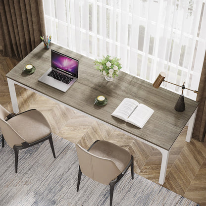 Tribesigns 78,7 Zoll extra langer Computertisch 2-Personen-Schreibtisch, doppelter langer Schreibtisch, Arbeitsplatz für das Heimbüro