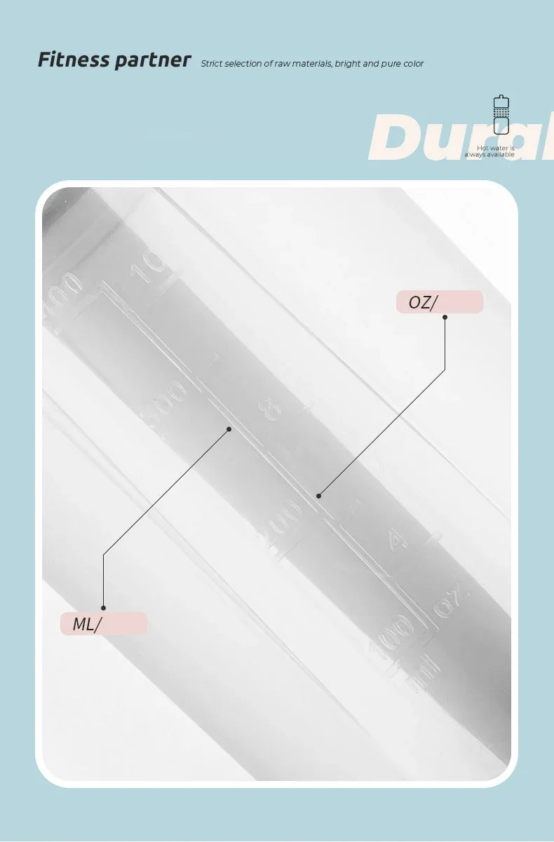 Shake Cup Sports Fitness Water Bottle Milkshake Cup Sports Plastic Water Cup Creative Plastic Drinking Cup Protein Powder Cup.