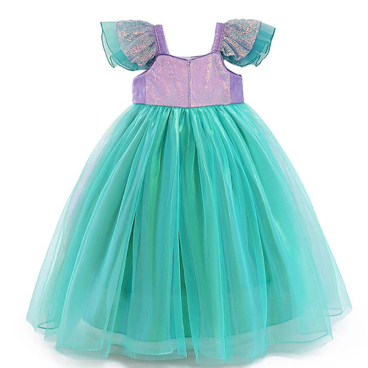 Disney Kleine Meerjungfrau Prinzessin Kleid Kinder Phantasie Karneval Cosplay Kostüm Geburtstag Hochzeit Party Kleidung Halloween Kostüm