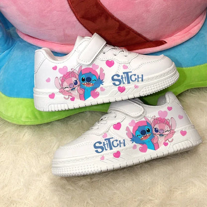 Disney kids cartoon Stitch cute Casual shoes soft sports shoes for kids gift.