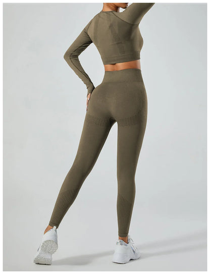 Seamless Cross-Border Running Sports Top Breathable Fitness Jacket Training Quick-Dry Outerwear Long Sleeve Yoga Wear For Women