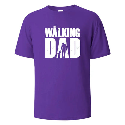 The Walking Dad Funny Street Printed T-Shirts Men Fashion Summer Tshirt Loose Oversized Cotton Short Sleeves Casual Hip Hop Tees.