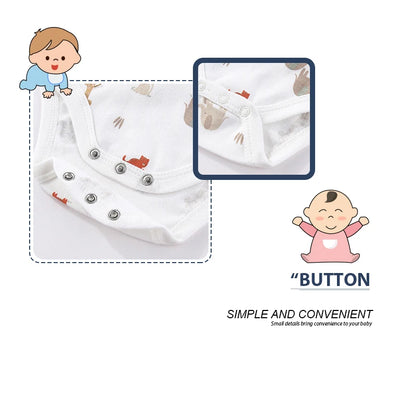 5 Teile/los Vier Jahreszeiten Mode Cartoon Kurzarm Baby Junge Mädchen Bodys Weiche Neugeborenen Onesies Kleidung