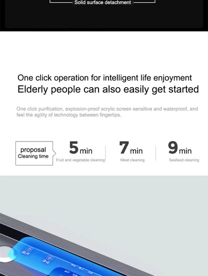 Kitchen Sink Stainless Steel Dishwashing Sink Ultrasonic Sink Dishwasher Multifunctional Intelligent Net Washer For Kitchen