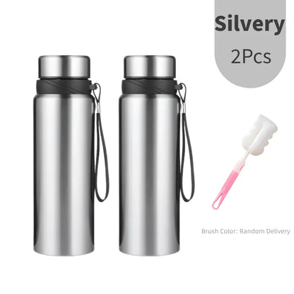 1L Stainless Steel In-vehicle Thermos Water Bottle Keep Cold and Hot Water Bottle Thermos for Water Tea Vacuum Flasks.