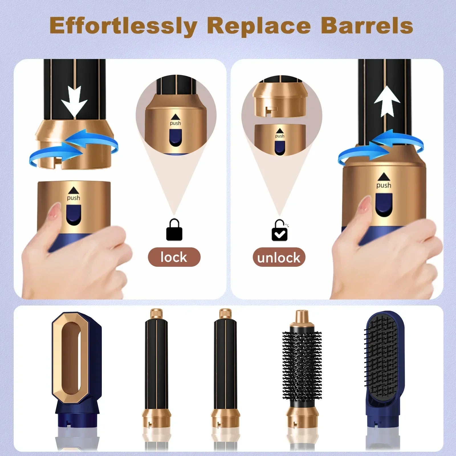 New 5 In1 Multi Hair Straightener Hair Styler Curling Iron Hair Dryer With Hair Brush Hairdryer For Hair Dryer Hair Multi Style.