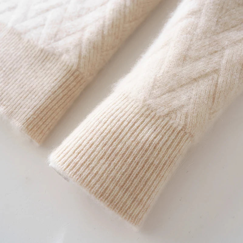 Men 100% Merino Wool New O-Neck Fashion Solid Color Sweater Long Sleeves Pullover Cashmere Soft Warm Comfortable Clothing Top.