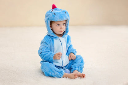 MICHLEY Winter Baby Strampler Mit Kapuze Flanell Cosplay Kleinkind Infant Kleidung Insgesamt Bodys Overall Kostüm Für Kinder Mädchen Junge
