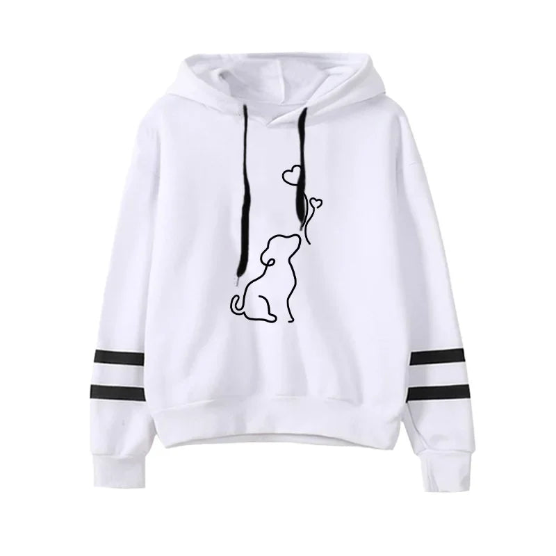 Simplicity Autumn Winter Versatile Pullovers Hot Sale Hoodies Stripe Women Sweatshirts Style Fashion Casual Sports Daily Quality.