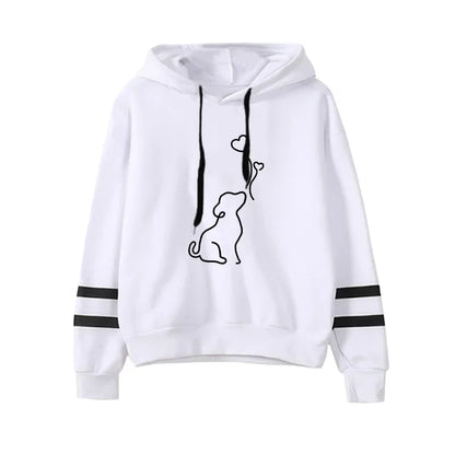 Simplicity Autumn Winter Versatile Pullovers Hot Sale Hoodies Stripe Women Sweatshirts Style Fashion Casual Sports Daily Quality.