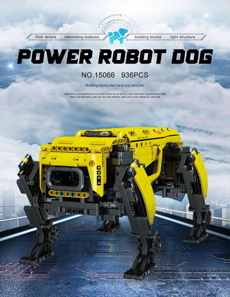 MOULD KING 15066 15067 Technical Toys The APP&RC Motorized Boston Dynamics Big Dog Set Assembly AlphaDog Building Blocks Bricks.
