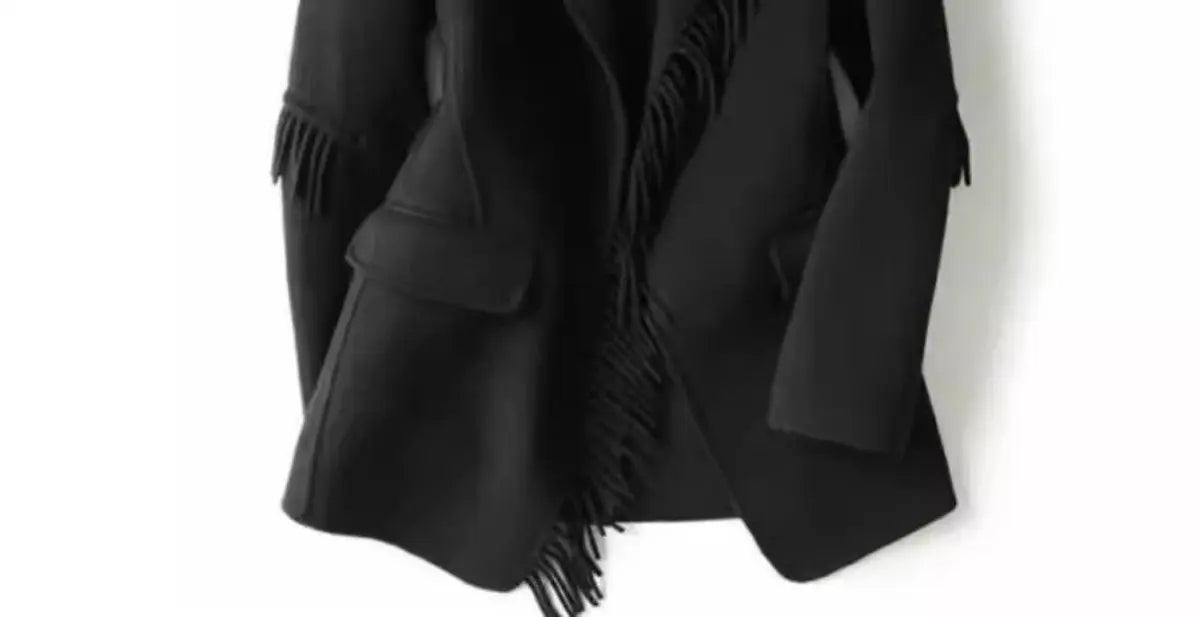 2025 neue Herbst Winter Wolle Mantel Frauen Windjacke Jacke Baumwolle Oberbekleidung Quaste Woolen Anzug Kleidung Weibliche Strickjacke